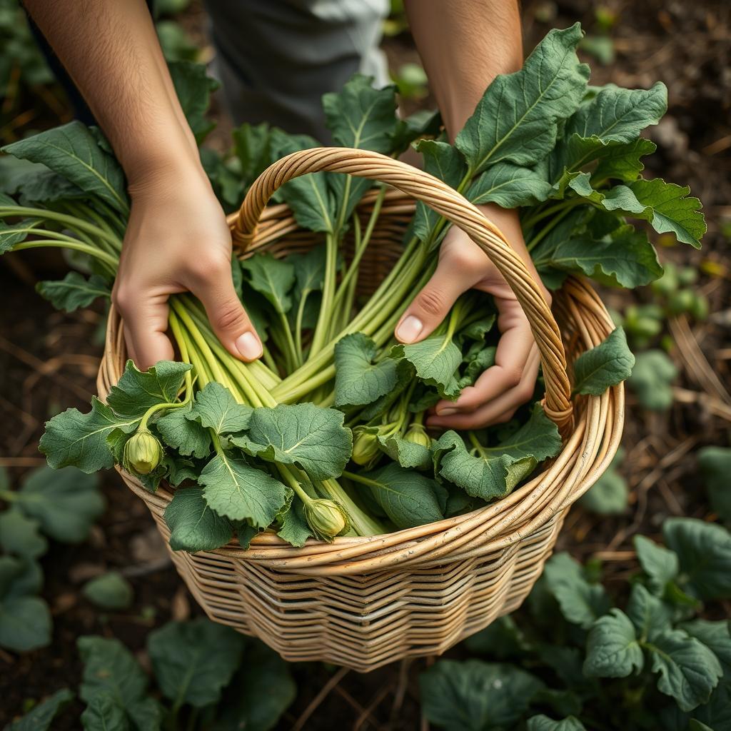 Fresh produce being harvested at the farm